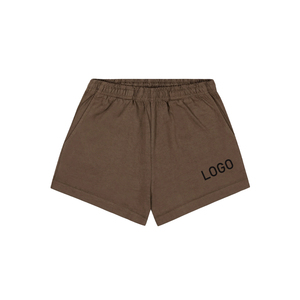 Shorts Deportivos Personalizados para Mujer con Bordado del Escudo de NY, Felpa de Algodón Premium de 450 GSM, Cintura Elástica, Marca Personalizada - Product Image 6