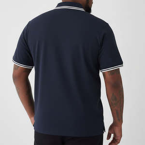 Chemise Homme Manches Courtes Anti-Plis en Toile Bleu Marine de Haute Qualité OEM, Personnalisable avec Impression Numérique et Boutons - Product Image 4