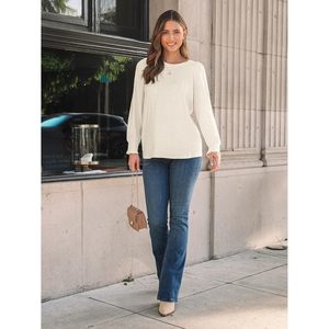 Blusas informales de negocios para mujer 2025, camisas plisadas de manga larga con puños ahumados - Product Image 3