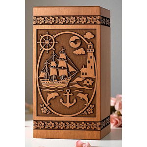 Wooden Urn with Photo Frame for Memorial Display Handmade Wooden Urn with Smooth Polished Finish by AYAANS - Product Image 3