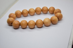 Riddhi Siddhi 108-Sandalwood Beads/Rajasthan Origin/Natural Dark Golden Brown/<b>Boxed</b> Wholesale Prayer Mala - Product Image 6