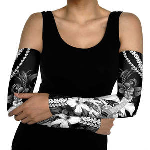 Manguitos Unisex de Manga Larga con Estampado Floral de Guitarra, Protección Solar UPF50+, Cubierta Refrigerante, Impresión por Sublimación, Seda Helada - Product Image 2