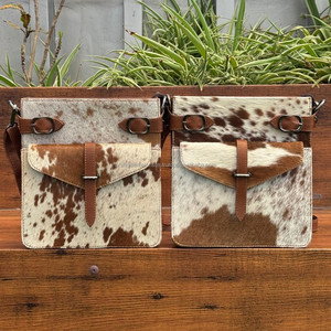 Bolso bandolera con cremallera de piel de vaca de alta calidad para mujer, bolso de hombro de cuero genuino de estilo lujoso en Stock - Product Image 4