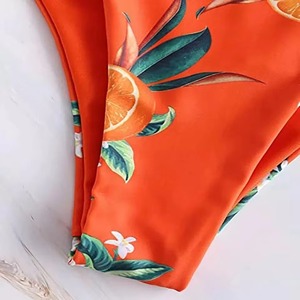 Traje de Baño Bikini Personalizado OEM para Mujer, Sexy, a la Moda, con Estampado a Cuadros, de Dos Piezas, Corte Regular, Transpirable, de Secado Rápido, para Playa, Verano - Product Image 6
