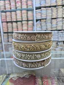 Premium Exquisite Metallic Zari Embroidered Lace Rolls Traditional Style Trim Ethnic Bridal Wear Customized Color Eco-Friendly - Product Image 6