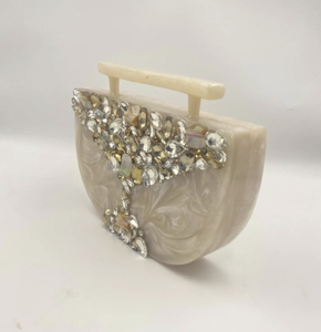 Bolso de Mano de Resina Hecho a Mano con Diseño Único, Bolso de Noche de Moda de la India - Product Image 5