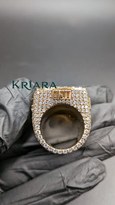 Anillo de Diamantes de Oro Sólido de 18K y Plata 925 para Hombre, Corte Brillante Redondo, Anillo de Lujo con Diamantes Cultivados en Laboratorio - Product Image 6