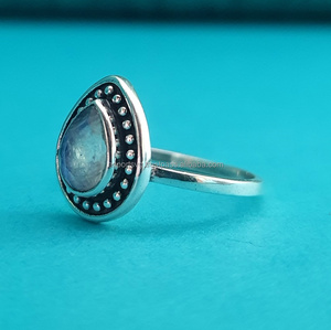 Wholesale Fine 925 Sterling Silver Midi <b>Ring</b> Natural <b>Labradorite</b> Quartz Gemstone Stylish Wedding Engagement or Party Jewelry - Product Image 1