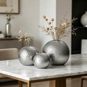 Decorative Aluminum Flower <b>Vase</b> Handmade Modern Metal Home Accent for Living Room Dining Table Hotel Office Wedding Decoration - Product Image 5
