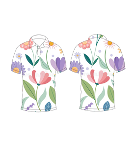 เสื้อโปโลพิมพ์ลายดอกไม้สีขาวสำหรับผู้ชายลำลองฤดูร้อนแขนสั้นแฟชั่นเสื้อยืดกอล์ฟ - Product Image 6