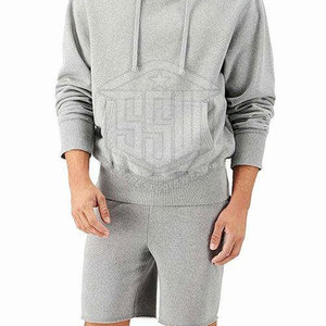 Conjunto de Sudadera con Capucha y Pantalones Cortos para Hombre, Diseño Personalizado de Última Moda, Cierre con Cordón, Alta Calidad, Colores Contrastantes - Product Image 2