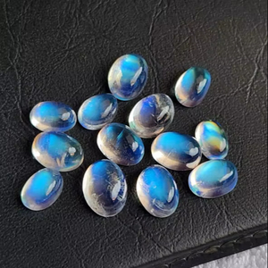 6X8,7X5,8X10 mm Oval Natural <b>Rainbow</b> Moonstone Cabochon ,A.A.A High Quality Loose Gemstone for Jewelry Making - Product Image 2