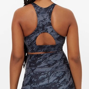 Conjuntos Deportivos Sencillos para Mujer, Ropa de Gimnasio y Fitness Ecológica, de Secado Rápido, Transpirable, de Spandex/Poliéster, con Patrón Liso, Ropa de Yoga - Product Image 3