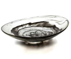 Ensaladera de resina transparente ovalada poco profunda ecológica de alta calidad artesanía artesanal estilo clásico técnica personalizada para regalos - Product Image 2