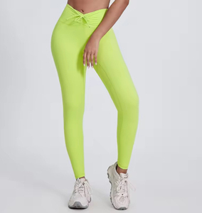 RA Wholesale Women's Custom <b>Leggings</b> Solid Pink Soft Fabric Tight Yoga Pants for women's High Quality <b>Seamless</b> <b>Leggings</b> - Product Image 6