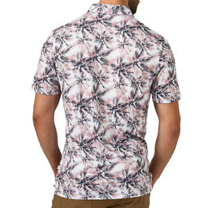 เสื้อโปโลผู้ชาย ระบายความชื้น แขนสั้น สไตล์ลำลอง สีแดงเบอร์กันดี ทันสมัย สวมใส่สบาย ผ้าระบายอากาศดี เสื้อกีฬา เสื้อกอล์ฟ - Product Image 2