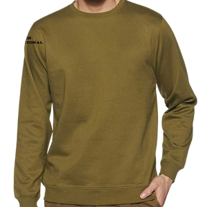 เสื้อสเวตเชิ้ตผู้ชายสีขาวพิมพ์ลายคลื่นสีน้ำเงิน ทรงปกติ คอกลม ผ้าถักโพลีเอสเตอร์ แขนยาว สไตล์ลำลอง - Product Image 6