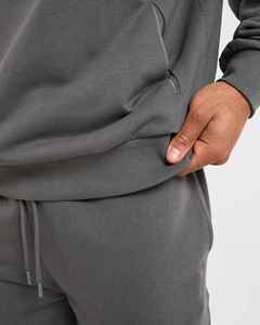 Sudadera con Capucha Extra Grande para Hombre, Color Sólido, Felpa, Estilo Casual, Tejido de Punto, Largo Regular, Gris, Personalizable OEM ODM, Sialkot, Pakistán - Product Image 6