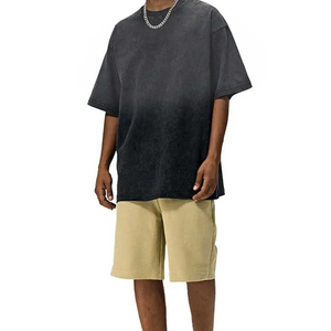 T-shirts pour hommes en coton peigné 100% respirant, coupe ample, imprimés sur mesure, prix de gros, fabrication originale, aspect soyeux - Product Image 2