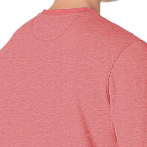 เสื้อสเวตเชิ้ตแขนยาวคอวีผ้าฟลีซสีชมพูเฮเธอร์ผสมสีคอรัลสำหรับผู้ชาย  รับทำโลโก้ตามสั่ง  OEM ODM ขายส่งเสื้อผ้า - Product Image 4