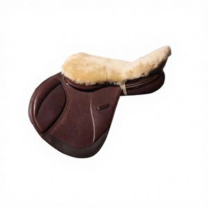 Funda de asiento de sillín de caballo inglés con piel de visón y soporte Funda de piel de asiento de sillín de caballo Asiento de sillín de piel de diseño personalizado - Product Image 1