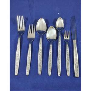 Juego de queso de metal, tenedor en plata acabado con mango de diseño trenzado negro para uso en la cocina y servir alimentos - Product Image 3