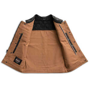 Gilet en cuir et toile pour moto Hunt Club - Product Image 3