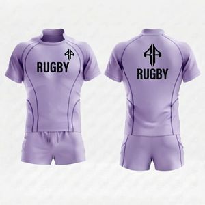 Conjunto de Camiseta de Rugby para Hombre, Manga Corta, Corte Regular, Color Sólido, 100% Poliéster, Impresión por Sublimación de RIVIAN ATLANTIC - Product Image 1