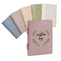 Couverture de livre en cuir PU durable, couverture de menu personnalisée avec reliure à anneaux, logo embossé pour restaurant