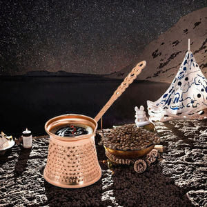 Cafetera Turca Clásica de Aluminio de 12 oz, Cafeteras y Teteras Árabes Martilladas a Precio de Mayoreo - Product Image 3