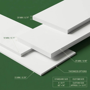 PIMA Lightweight PVC Upper Kitchen Wall Box <b>Board</b> 17mm/18mm Fire Resistant Rigid <b>Foam</b> <b>Core</b> Reduces Overhead Structural - Product Image 3