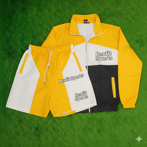 Conjunto Deportivo Rexfit para Hombre, Chaqueta Cortavientos de Nailon y Pantalones Cortos, Servicio OEM, Conjunto Deportivo de Verano, Venta al Por Mayor - Product Image 4