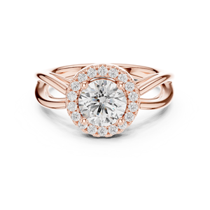 Anillo Halo Aries Jewel con Diamante Cultivado en Laboratorio de Corte Redondo de 1 Quilate, Anillo Solitario Clásico para Mujer con Certificado IGI - Product Image 5