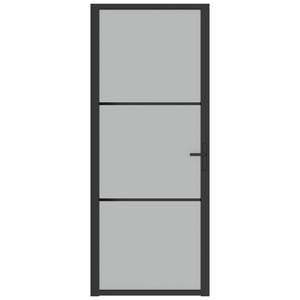 Vetro nero opaco e lastra di alluminio porta 32.7 \ "x79.3 \" - Product Image 3