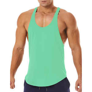 Wholesale Custom Logo <b>Knitted</b> Breathable Quick Dry Sports Muscle Bodybuilding <b>Tank</b> <b>Tops</b> for Men Streetwear - Product Image 3