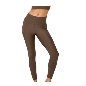 <b>Women</b> Breathable Mid Waist Slim Fit Solid Color Seamless Knee-Length SpandexPolyester <b>Leggings</b> with Stretch for All Seasons - Product Image 1