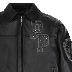 OEM Fashion Design Varsity Men's Winter <b>Jacket</b> New Arrival Heavy Embroidery <b>Rhinestone</b> Waterproof Windproof Vintage Decoration - Product Image 2