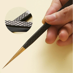 Ensemble de pinces à cils en acier inoxydable de précision, pointe lisse, poignée antidérapante, application de cils volumineux, prix raisonnables - Product Image 5
