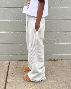 Pantalon de survêtement évasé à taille haute pour homme, de haute qualité, délavé à l'acide, avec logo personnalisé - Product Image 2