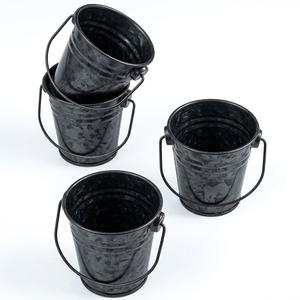 Deluxe Quality <b>Small</b> Silver Galvanized Metal Buckets With Handles Galvanized Steel Pail Bucket With Carry Handle For Home Decor - Product Image 4