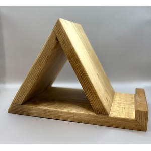 Support de livre triangulaire en bois avec marque-page et étagère de rangement pour lunettes de lecture, téléphone, organisateur de chevet - Product Image 6