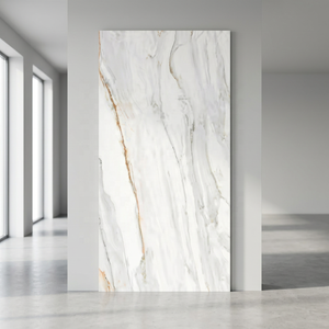 Apolo blanc 1600x3200 dalle de porcelaine haute brillance corps paysage chinois peinture pierre frittée dessus de table salle de bain vanité - Product Image 5