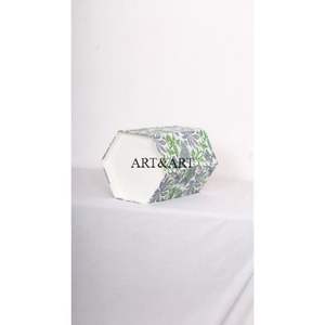 Maneras creativas de reutilizar cajas de cartón para hacer cubos de basura con estampado floral artesanal y cubo de basura de tela de algodón para uso doméstico. - Product Image 4