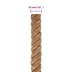 Corde en fibre de jute 100% naturelle, largeur 0,8 po, longueur 1968,5 po - Product Image 6
