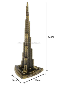 Metal Overseas Statue of Burj Khalifa Dubai Table <b>Top</b> Decor 13 CM Durable Washable India Supplier - Product Image 2