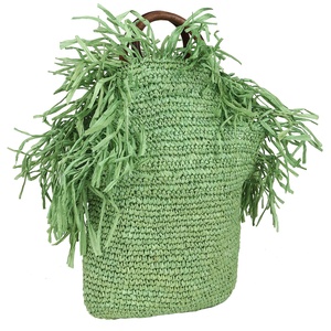 Haute couture écologique femmes fait à la main raphia Jute sac fourre-tout pour l'été plage voyage et Shopping Logo personnalisé en gros - Product Image 6
