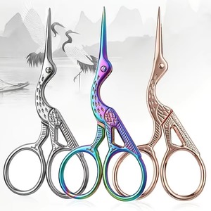 Ciseaux de précision en acier inoxydable pour sourcils, nez, barbe, poils d'oreilles, type cygne, pour la beauté du visage et des ongles - Product Image 5