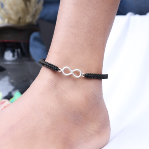 Modern Infinity Charm <b>Bracelet</b> Black Cord Silver Charm Adjustable Men's Unisex Black Chain <b>Bracelet</b> with <b>Bracelet</b> Fashion Charm - Product Image 2