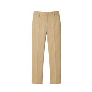 Pantalon d'uniforme scolaire kaki pour garçons, coupe droite classique, en tissu polyester-coton, fournisseur en gros pour les écoles - Product Image 1