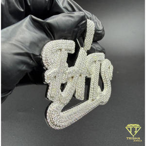 Luxury Custom <b>Name</b> Necklace Iced Out Pendant Hip Hop Bling Moissanite Diamond <b>Chain</b> For Men Women Gift - Product Image 3